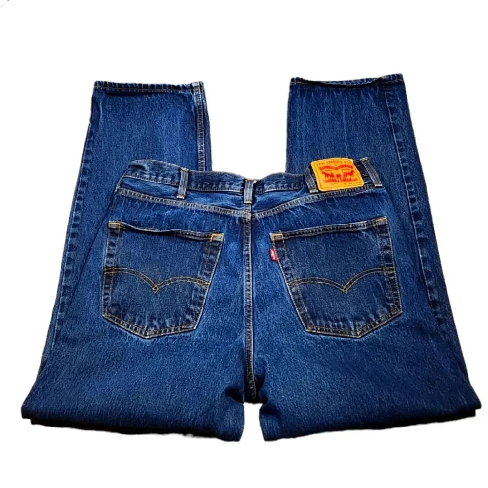 Levi's‎ Jeans Men's 550 Relaxed Fit Straight Leg Blue Rinse Denim Mid Rise 38 32